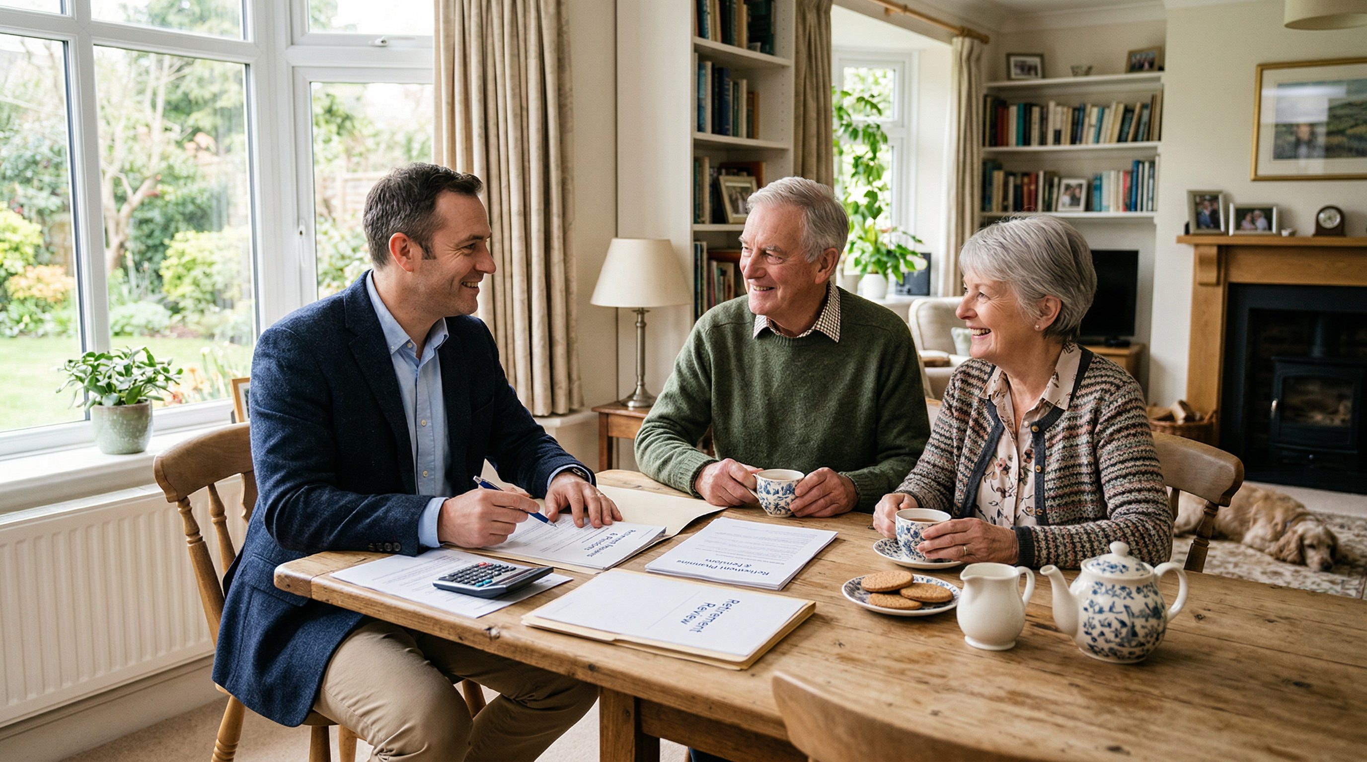 An adviser meeting with a client to discuss a lifetime mortgage