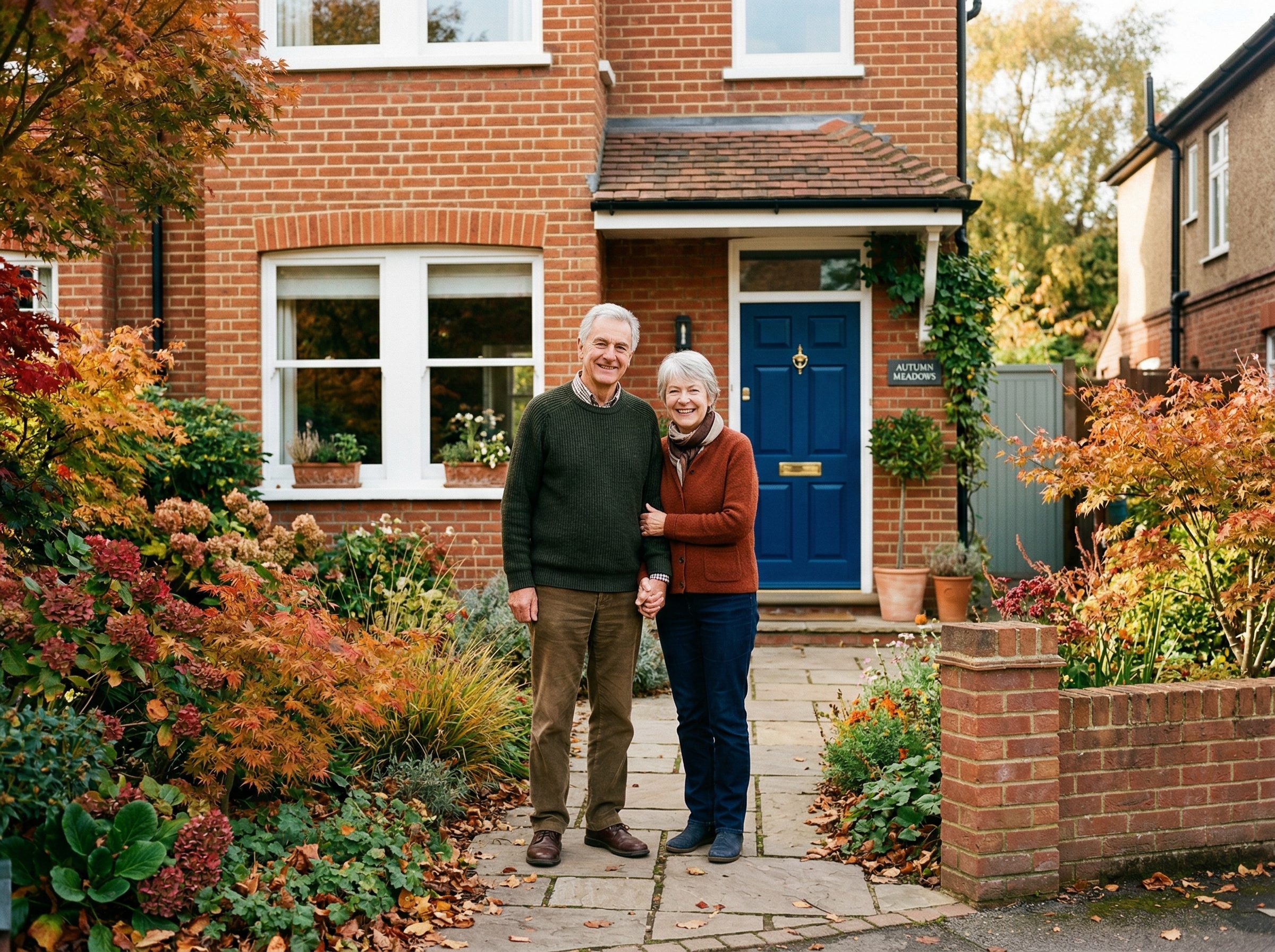 A couple enjoying retirement at home